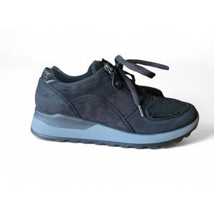 Waldläufer Black Nubuck Leather Women’s Sneakers EU 38/7.5 US Orthopedic Comfort